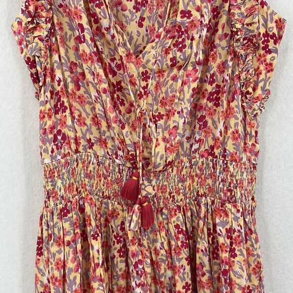 NWT Poupette St Barth Pink Floral Triny Mini Dress Size Small - Picture 6 of 13